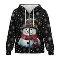 thumbnail image 1 of SCRAWLGOD Snowman Snowflakes Womens Front Zipper Hoodie Sweatshirts for Women Plus Size L with Pockets Zip Hoodie Women Lightweight Womens Zip Up Sweaters for Christmas, 1 of 7