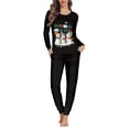 thumbnail image 1 of SCRAWLGOD Snowmen Ho Ho 2 Set Pjs for Women Christmas Pajamas Set Long Sleeve Sleepwear Size XL Crewneck Womens Lounge Sets with Pockets Comfortable Women's Pjs Sets, 1 of 6