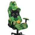 thumbnail image 1 of SCRAWLGOD St. Patrick's Day Cat Four Leaf Clover Green 4 Pieces Office Computer Game Chair Slipcovers Stretchy Covers for Reclining Racing Gaming Chair Elastic Gamer Chair Cover with Armrest Covers, 1 of 7