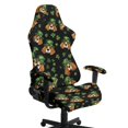 thumbnail image 1 of SCRAWLGOD St. Patrick's Day Shamrock Dog Hat Print Green Black 4 Pieces Gaming Chair Covers with Armrest Covers Machine Washable Gaming Chair Slip Cover Set Breathable Rotating Armchair Slipcovers, 1 of 7