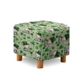thumbnail image 1 of SCRAWLGOD St. Patrick's Day Shamrock Elephant Print Green Ottoman Cover Square Stretch Ottoman Slipcover Thick Storage Footrest Stool Covers with Elastic Band Furniture Protector for Pets, 1 of 7