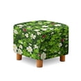 thumbnail image 1 of SCRAWLGOD St. Patrick's Day Shamrock Ladybug Print Green Ottoman Slipcover, Square Washable Ottoman Slipcovers for Foot Stool Nonslip Foot Stool Cover Elastic Bottom, 1 of 7