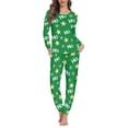 thumbnail image 1 of SCRAWLGOD Star Ho Ho 2 Piece Set Pajamas for Women Lounge Set Fall Clothing Size 2XL Crewneck Pajama Set with Pockets Casual Women Sleepwear Set for Christmas, 1 of 6