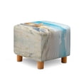 thumbnail image 1 of SCRAWLGOD Starfish Seashell Beach Print Square Footrest Stool Covers Stretch Ottoman Cover Washable Stretch Pouffe Cover Anti-Slip Foot Stool Slipcovers with Elastic Bottom, 1 of 7