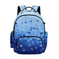 thumbnail image 1 of SCRAWLGOD Stars Pattern Blue Kids Backpack for Girls Boys 17 Inches Large Lightweight School Bag for Primary,Teenage & Elementary Students Bookbag, 1 of 7