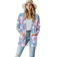 thumbnail image 1 of SCRAWLGOD Stars Sweater Cardigan Women Long Cardigan Jackets for Women Trendy Long Sleeve Women Outfits Fall Size XL Breathable Ladies Cardigan with Pockets for School, 1 of 7