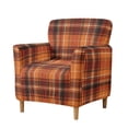 thumbnail image 1 of SCRAWLGOD Stretch Chair Cover Non Slip Armchair Slipcover Couch Protector with Elastic Bottom Fall Decor for Kids, Dogs, Pets, Orange Rustic Fall Plaid, 1 of 8