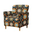 thumbnail image 1 of SCRAWLGOD Stretch Chair Cover Non Slip Armchair Slipcover Couch Protector with Elastic Bottom for Kids, Dogs, Pets, Boho Mandala Floral Orange Blue, 1 of 8