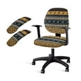 thumbnail image 1 of SCRAWLGOD Stretch Computer Chair Slipcover with Arm Rest Slipcovers 4 PCS Comfortable Boss Chair Protector Removable Anti-Slip Gaming Chair Cover, Leopard Print Horse American Tribal, 1 of 7