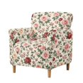 thumbnail image 1 of SCRAWLGOD Stretch Sofa Cover Soft Couch Slipcover Furniture Protector Anti-Slip Armchair Cover with Elastic Bottom, Retro Beige Peony Floral, 1 of 8