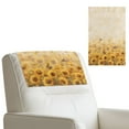 thumbnail image 1 of SCRAWLGOD Sunflower Butterfly Beige 3 Piece Recliner Headrest Protector PU Leather Headrest Cover for Recliner Chair Couch Head Rest Cover for Furniture 17 x 27 Inches, 1 of 7