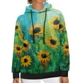 thumbnail image 1 of SCRAWLGOD Sunflower Pull Over Hoodie for Womens Sweatshirt Hoodies for Women Graphic Size L Long Sleeve Hoodie Women Trendy Comfortable Women Oversized Hoodies, 1 of 6