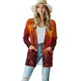 thumbnail image 1 of SCRAWLGOD Thanksgiving Maple Leaf Cardigans for Women Trendy Fall with Pockets Stretchable Sweater Cardigan Women Long Size L Long Sleeve Womens Sweater Jacket, 1 of 7