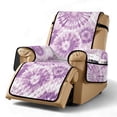 thumbnail image 1 of SCRAWLGOD Tie Dye Print Recliner Chair Cover Washable Stain Resistant Furniture Protector Non Slip Recliner Cover with Elastic Straps, 1 of 7