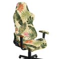 thumbnail image 1 of SCRAWLGOD Tropical Leaf Hibiscus Print Gaming Chair Cover for Dogs Stretch Non Slip Furniture Protector Washable Anti Scratch Gamer Chair Slipcover with Armrest Covers, 1 of 9