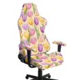 thumbnail image 1 of SCRAWLGOD Tulip Floral Print Violet Beige Print 4 PCS Gaming Chair Covers, Stretchable Chair Protective Cover with 2 Pieces Arm Rest Cushion Anti-Dust Universal Chair Slipcover Protector, 1 of 7