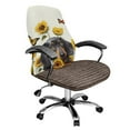 thumbnail image 1 of SCRAWLGOD Universal Cover for Office Chair Seat Soft Non-Slip Breathable Boss Chair Slipcovers Washable Easy to Remove Rotating Chair Cover, Dachshund Butterfly Sunflowers, S, 1 of 7