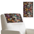 thumbnail image 1 of SCRAWLGOD Wolf Sunflower Floral Butterfly Print 1 Pieces Recliner Headrest Protector,Non Slip Waterproof Headrest Cover, PU Leather Recliner Head Rest Cover for Sofa 17x27 in, 1 of 7