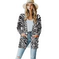 thumbnail image 1 of SCRAWLGOD Zebra Print Dressy Cardigans for Women Trendy Lightweight Graphic Sweatshirt Size M Long Sleeve Womens Sweater Jackets Casual Elastic Long Printed Cardigan Women Party, 1 of 7