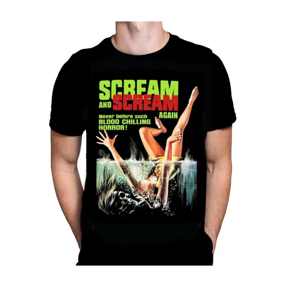 SCREAM AND SCREAM AGAIN - T-Shirt - Sizes s - 5XL - Classic 70's Horror Movie