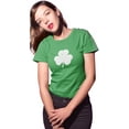 thumbnail image 1 of SCREEN PRINTED Ladies Shamrock T-Shirt St Patrick's Day Womens Tee Irish Green Distressed, Medium, 1 of 3