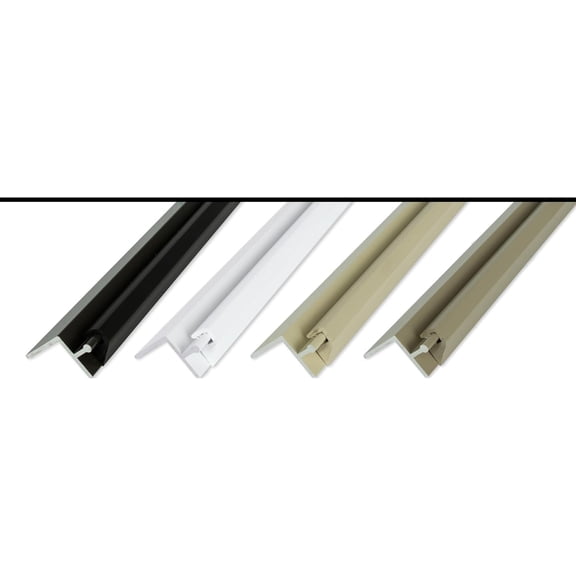 SCREENEZE No-Spline Screened in Porch Kit DIY Easy Install - 96-in, 5 PK (Sand) - SCREENEZE Aluminum Base & Vinyl Caps - Porch Screening System for Mesh Screen Patio Enclosure Panels