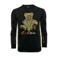 thumbnail image 1 of SCREENSHOT-F11966 Mens Urban Hip Hop Premium Fleece - Pullover Activewear Bear Cartoon Fashion Crew Neack Sweatshirt-Black/Animal-Large, 1 of 5
