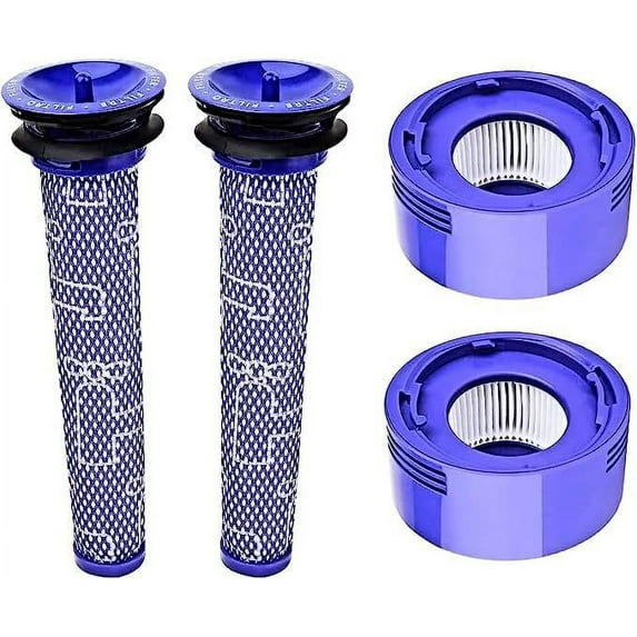SCREENTRONICS 4 Pack Pre & Post Motor HEPA Filters Compatible Replacement for Dyson V7 V8 SV10 SV11 Absolute Animal Motorhead Vacuum Cleaner Part # 965661-01 & 967478-01