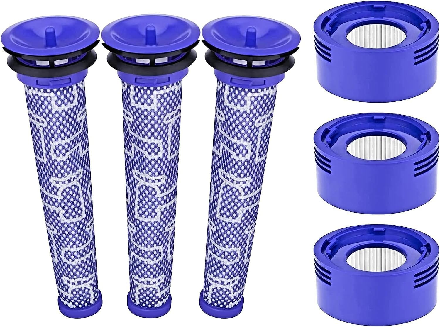 6 Pack Vacuum Filter Replacement Kit For Dyson V7, V8 Animal And