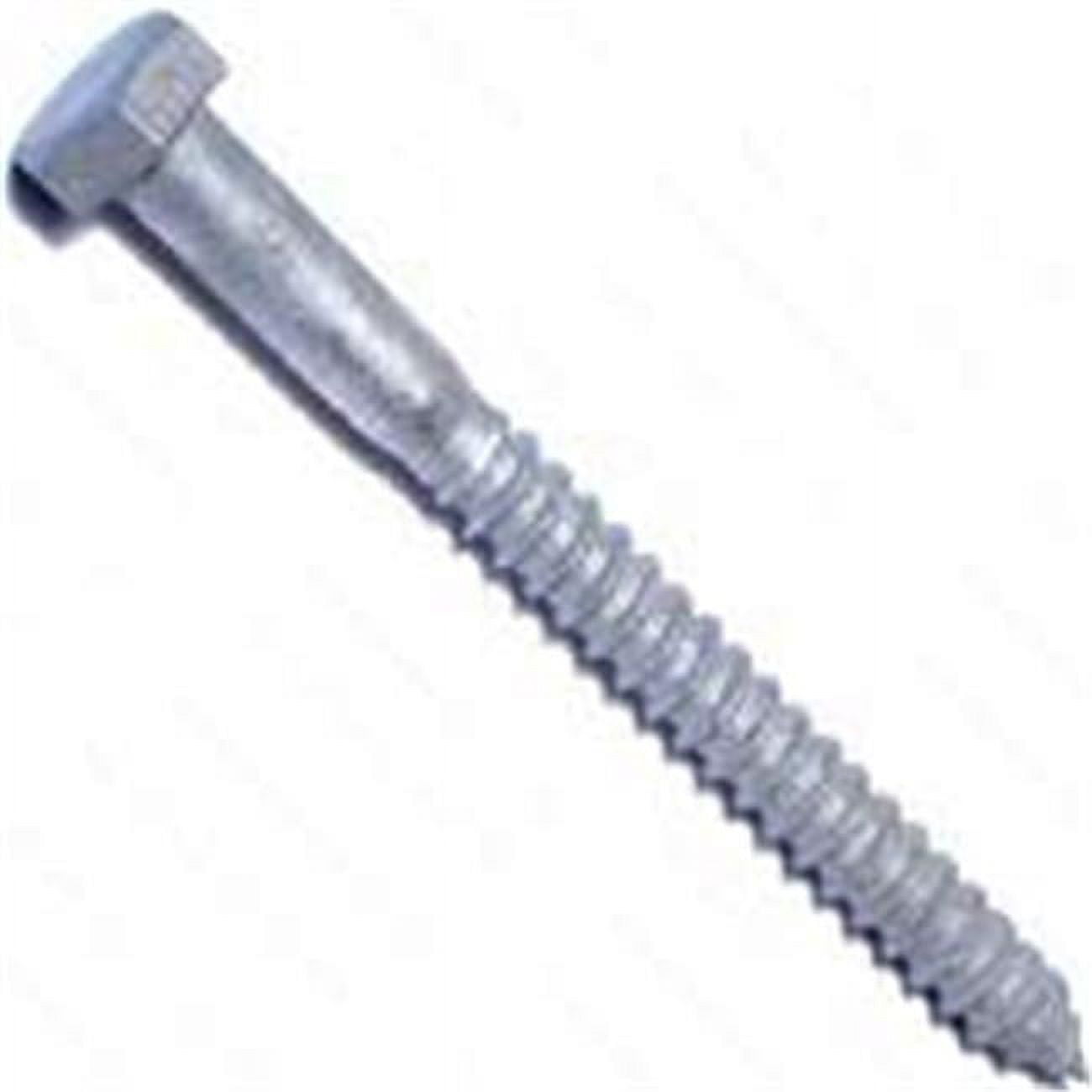 Heat-Treated One-Way Lag Screw - 5/16" X 4", Black