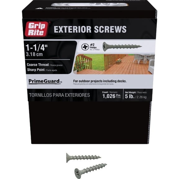 Grip-Rite Screw PHP 6x1.25 - General Use - 5 Lb, Multicolor — Construction & DIY Use, Standard Hardware Spec