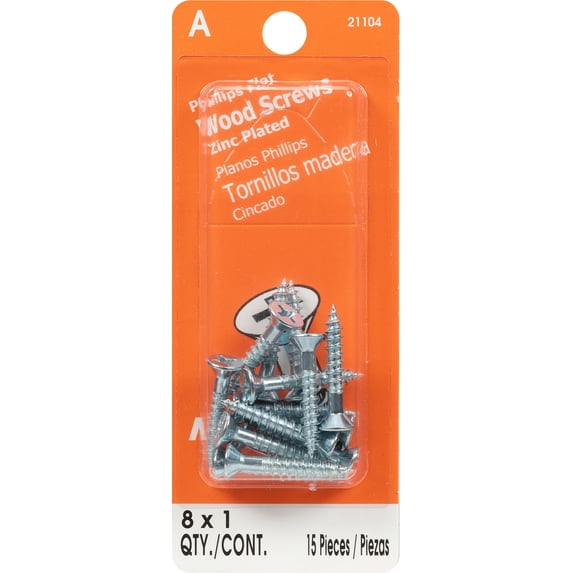 SCREW WOOD PH ZINC 8X1