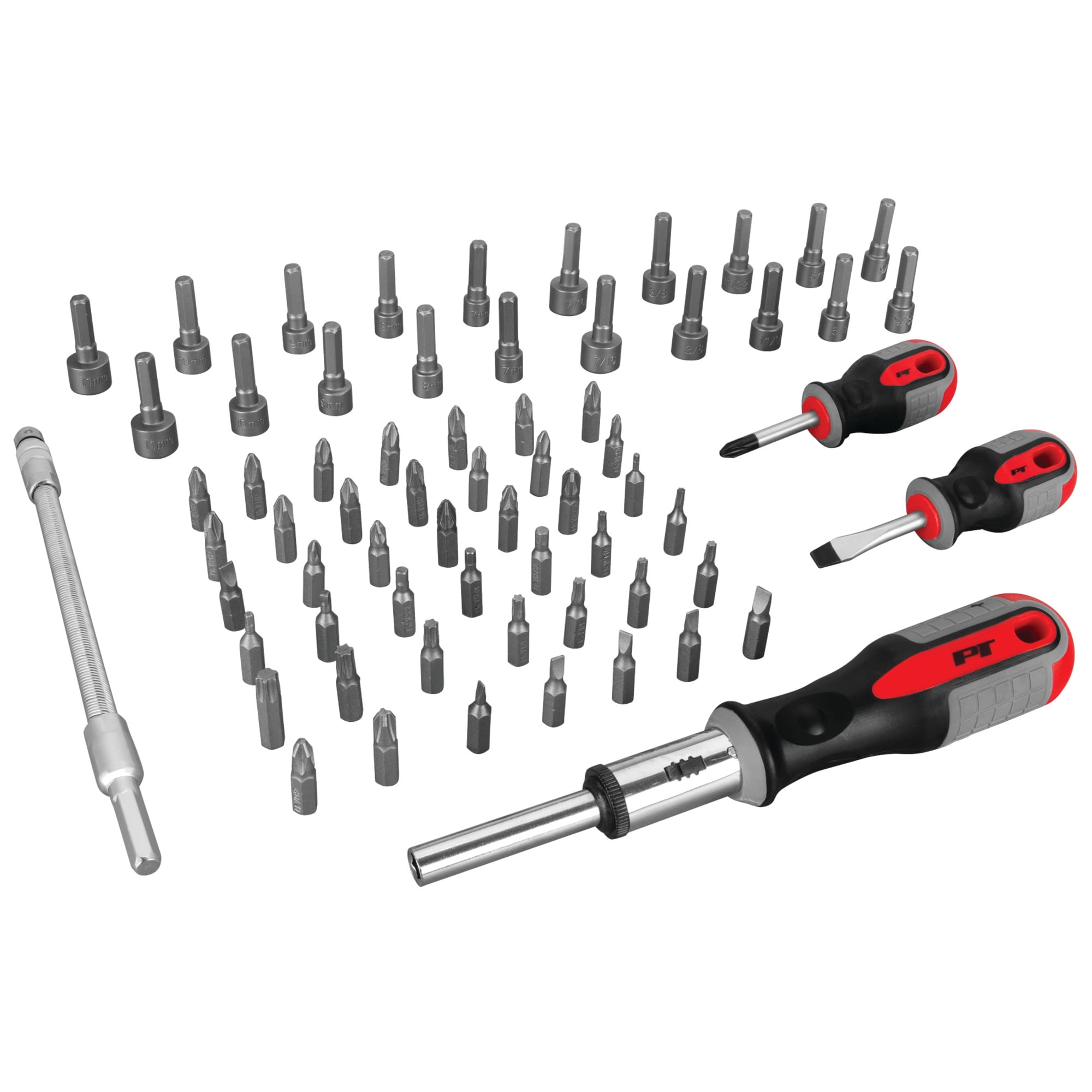 Performance Tool W1784 66-Piece Screwdriver and Bit Set, Full Set ...
