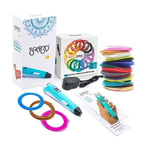 SCRIB3D P1 Super Mega Set, 3D Printing Pen, 3 Starter Colors of PLA Filament and Refill Pack with 20 Assorted Colors