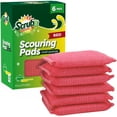 thumbnail image 1 of SCRUBIT Multi-Purpose Scouring Pad - Non-Scratch Cleaning Sponges for Pots, Pans, Dishes, Utensils & Non-Stick Cookware - Scrubbing Pads Use for Kitchen, Bathroom & More - 6 Pack (Red), 1 of 2