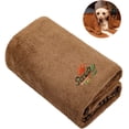 thumbnail image 1 of SCRUBIT Pet Blanket for Dogs and Cats, Large Fleece 53” x 31.5” to Keep Your Puppy or Kitten Bed Warm Indoor or Outdoor - Black Paw Print Design - Perfect for Dog Sleep Mat Pad, 1 of 7