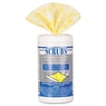 thumbnail image 1 of SCRUBS Stainless Steel Cleaner Towels, 1-Ply, 9.75 x 10.5, Lemon Scent, 30/Canister, Each, 1 of 3