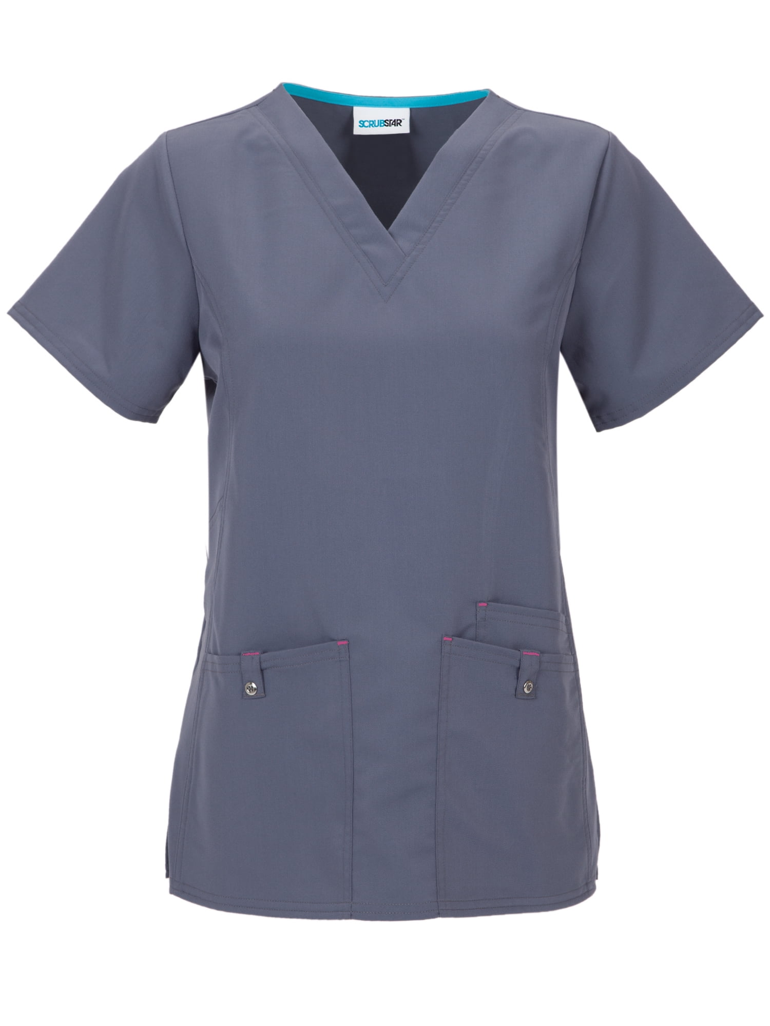SCRUBSTAR Women's Premium Collection Stretch Rayon VNeck Scrub Top