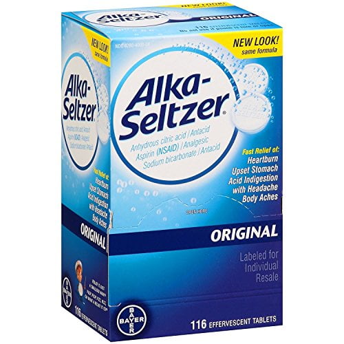 SCS Alka-Seltzer Original Antacid and Analgesic - 116 ct. - Walmart.com