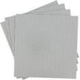 thumbnail image 1 of SCS Direct Brick Building Base Plates - Large 10x10" Gray Base Plates (4pcs) - Dual Side Connectivity, Tight Fit w All Brands, 1 of 4
