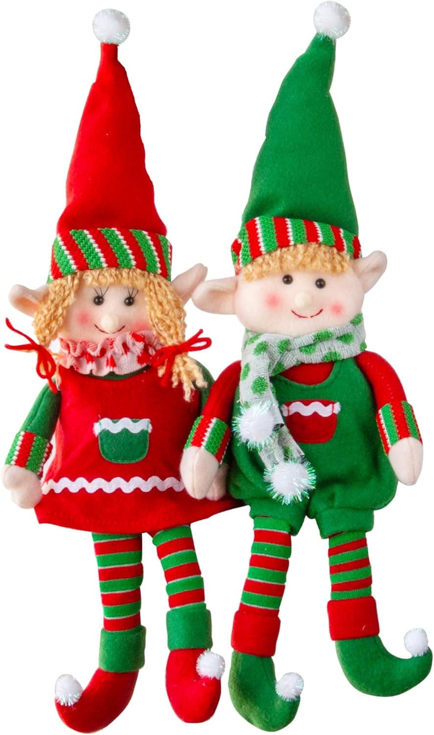 SCS Direct Elf Plush Christmas Stuffed Toys- 12
