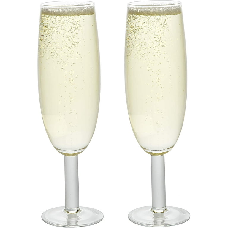 SCS Direct Extra Large Giant Champagne Flute Glasses 2 pack - 25oz per glass  - Each holds about a full bottle of champagne 