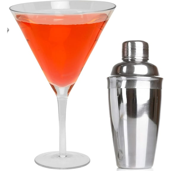 Oversized XL Giant Martini Glass - 25oz - Holds 4-6 Regular Martinis or Jumbo Cocktails - Extra Large Glassware Fun for Bachelorette Parties, Galentine's Day & Birthdays - Valentine's Day Gift Idea