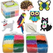 SCS Direct Fuse Bead Super Kit Animal Theme Pixel Art Project Craft Kit 8000 Piece