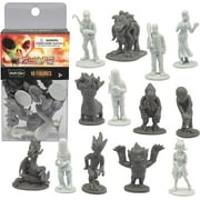 SCS Direct Humans Vs Aliens Space Monster Action Figure Toy Playset 10 Pieces- Unique Futuristic Character- Great for Party Favors, Decoration, RPG Gameplay, Easter Basket Stuffer