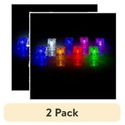 (2 pack) SCS Direct Light Up Building Bricks (2x3) - Multicolor for Each Brick - with On/Off and Dim Ability (Set of 8) - Tight Fit with All Major Brands