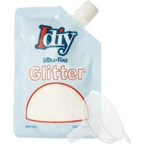 SCS Direct iDIY Ultra Fine Glitter (100g, 3.5 oz Pouch) w Easy-Pour Bag & Funnel-Snowfall White Extra Fine-Non-Toxic, DIY Arts & Crafts, School Projects, Festivals, Sparkle Decors, Resin, Gift