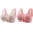thumbnail image 1 of SCSAlgin 2pc Daisy Bras for Older Women Front Snap No Underwire Full Coverage Bra Push Up Comfy Breathable Everyday Bra, 1 of 3