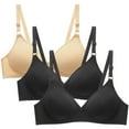 thumbnail image 1 of SCSAlgin 3 PC Bras for Women Seamless Wire Free Underwear Smooth Cups Full Coverage Lightly Lined Padding Comfort Bra, 1 of 5
