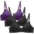 thumbnail image 1 of SCSAlgin 3 PC Bras for Women Seamless Wire Free Underwear Smooth Cups Full Coverage Lightly Lined Padding Comfort Bra, 1 of 5